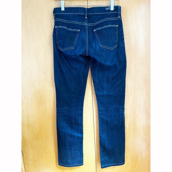 CITIZEN'S OF HUMANITY Dark Blue Wash Straight Leg AVA Jeans Size 25 - Picture 2 of 5